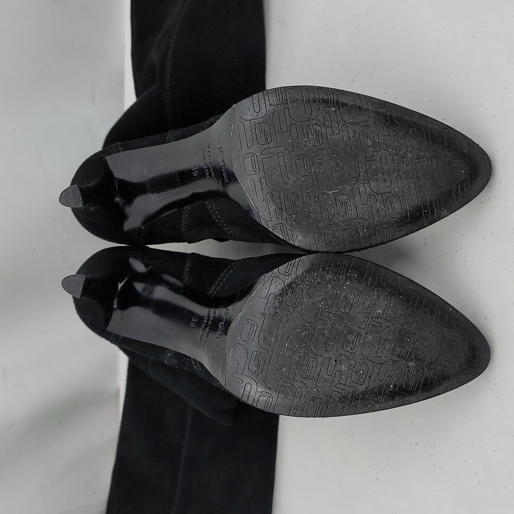 Sergio Rossi Black Suede Over the Knee Boots 39 - Picture 8 of 14
